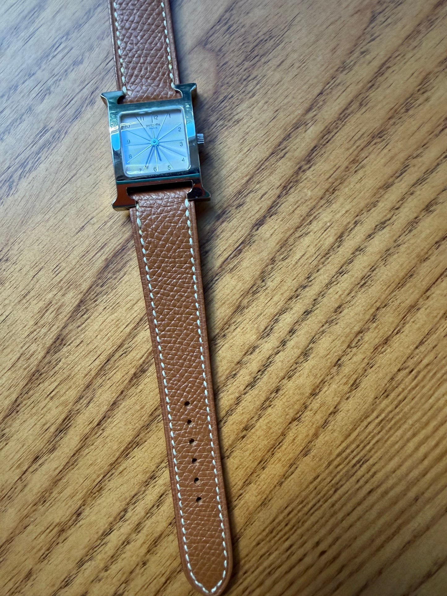 Vintage HERMES H Watch Stainless Steel HH.1.210 QUARTZ Ladies