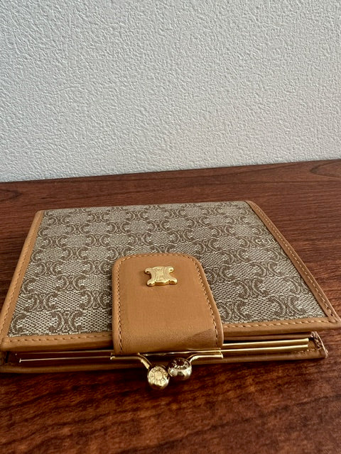 Vintage CELINE Macadam Bifold Wallet and Coin Compartment