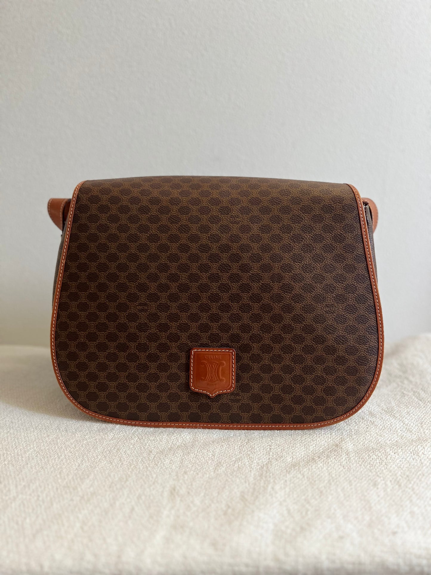 CELINE Macadam Flap Shoulder Bag