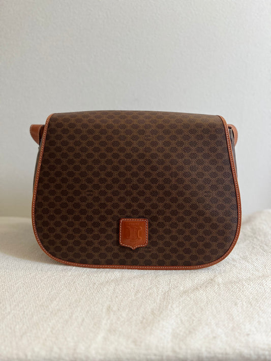 CELINE Macadam Flap Shoulder Bag