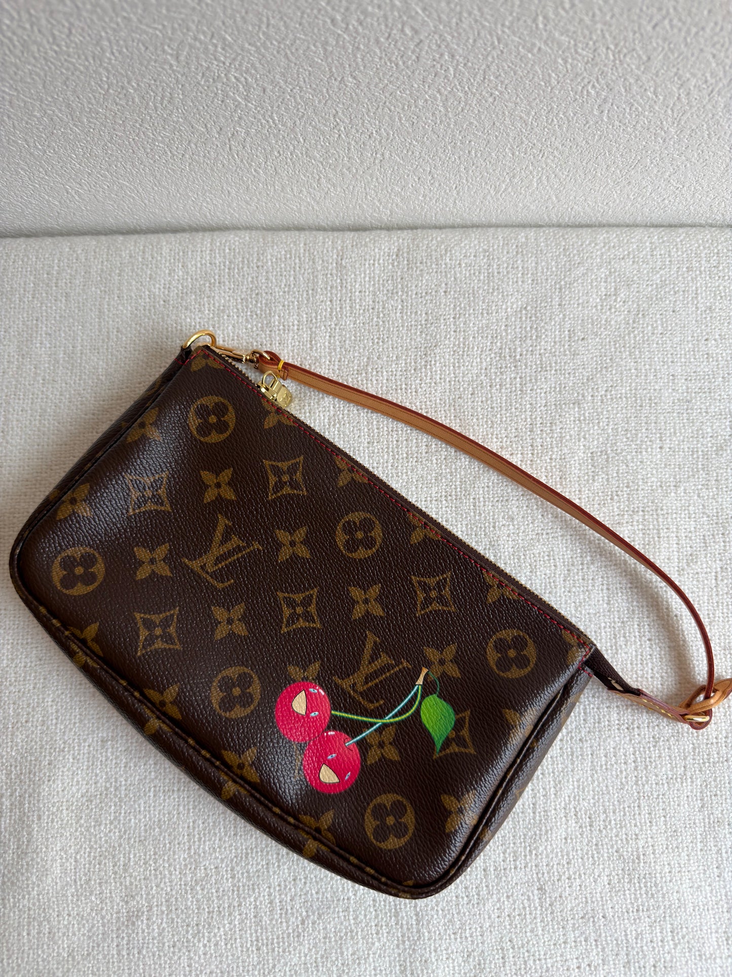 Louis Vuitton 2005 Takashi Murakami cherry pochette Monogram Cerises