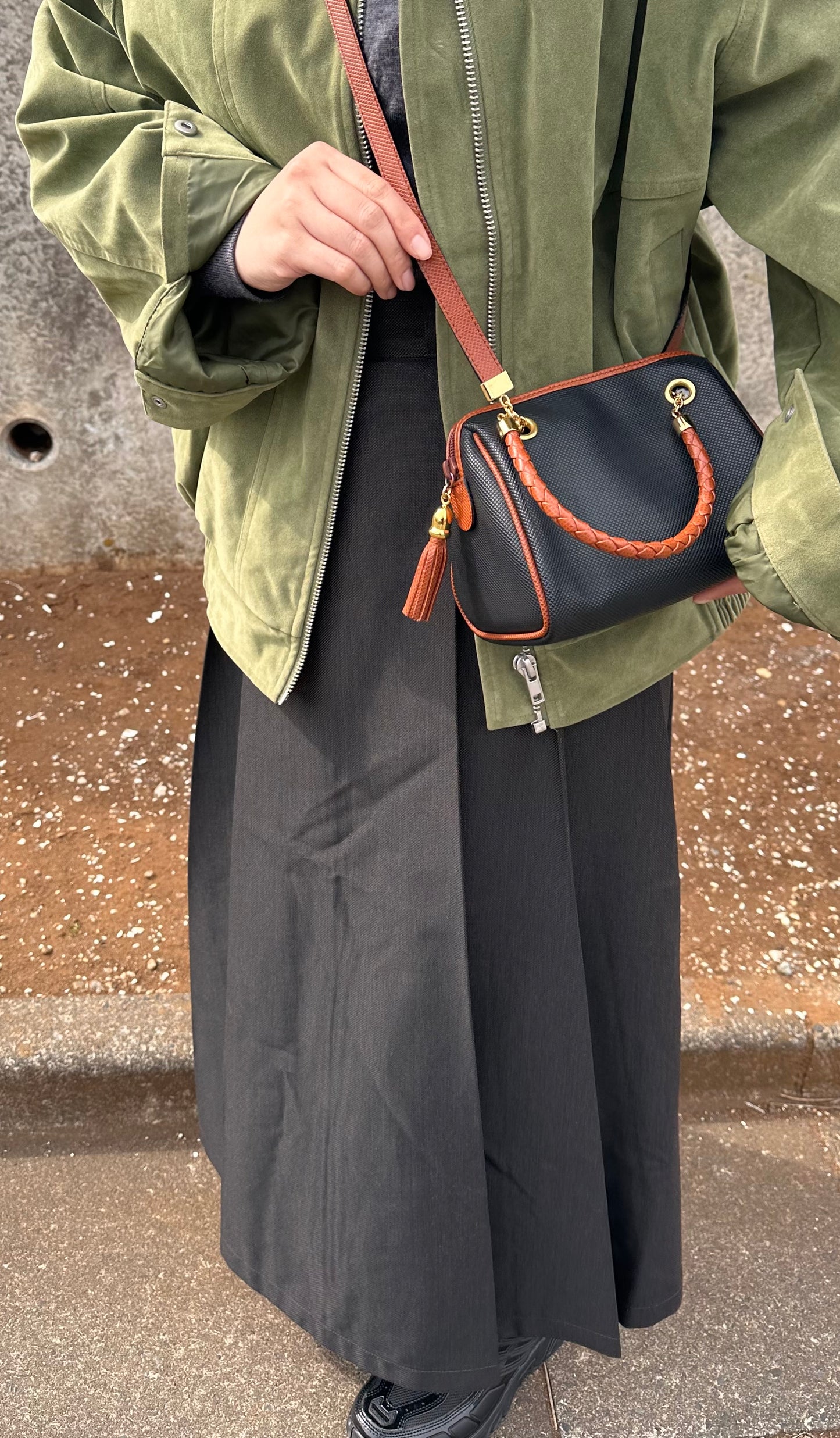Bottega Veneta PVC and Leather Braided Handle Crossbody Bag