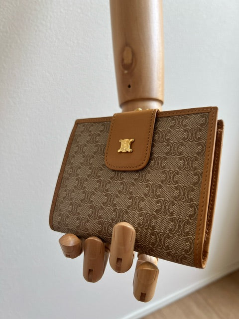 Vintage CELINE Macadam Bifold Wallet and Coin Compartment