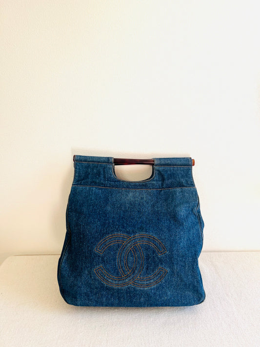 CHANEL Denim Tote Bag