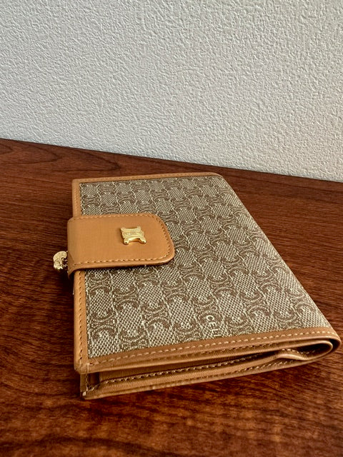 Vintage CELINE Macadam Bifold Wallet and Coin Compartment
