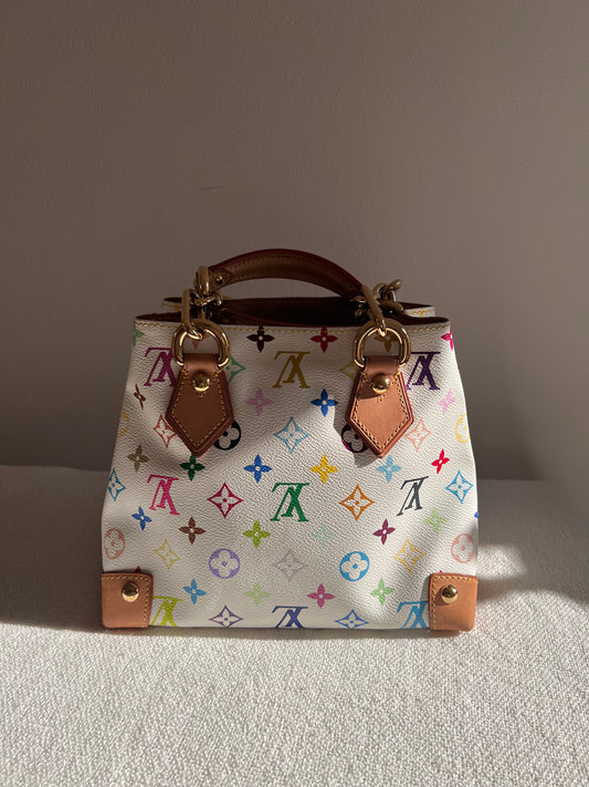 LOUIS VUITTON White Monogram Audra Bag