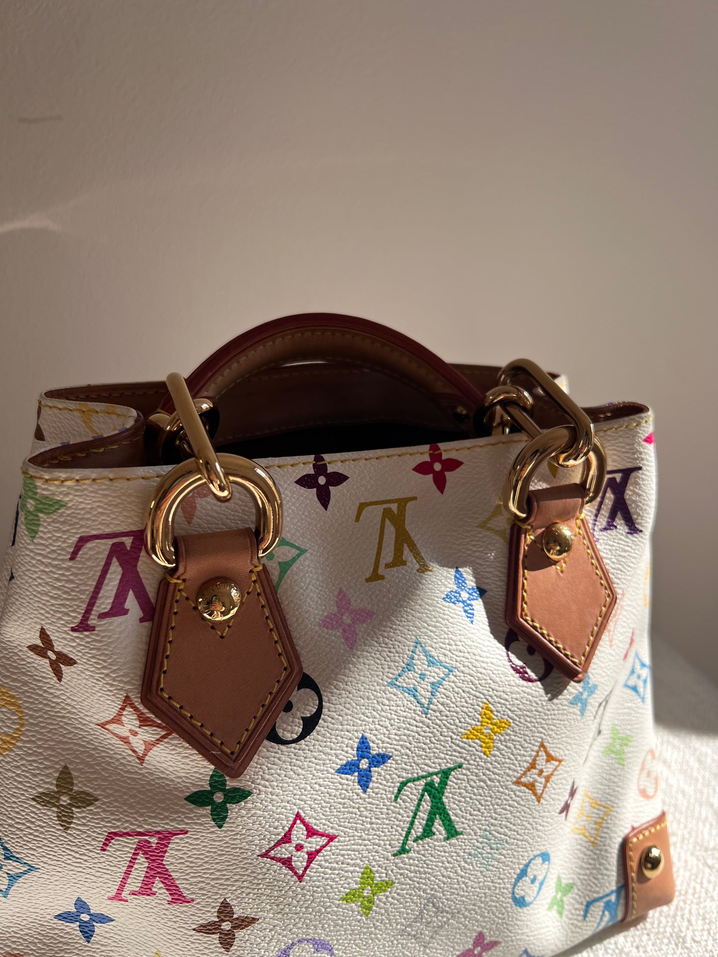 LOUIS VUITTON White Monogram Audra Bag