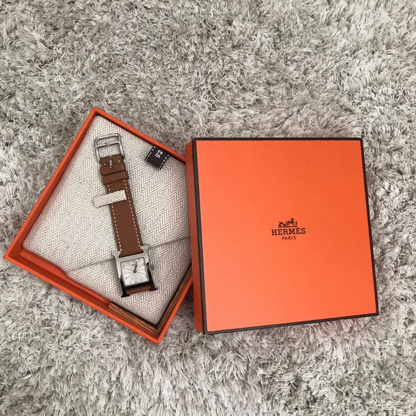 Vintage HERMES H Watch Stainless Steel HH.1.210 QUARTZ Ladies