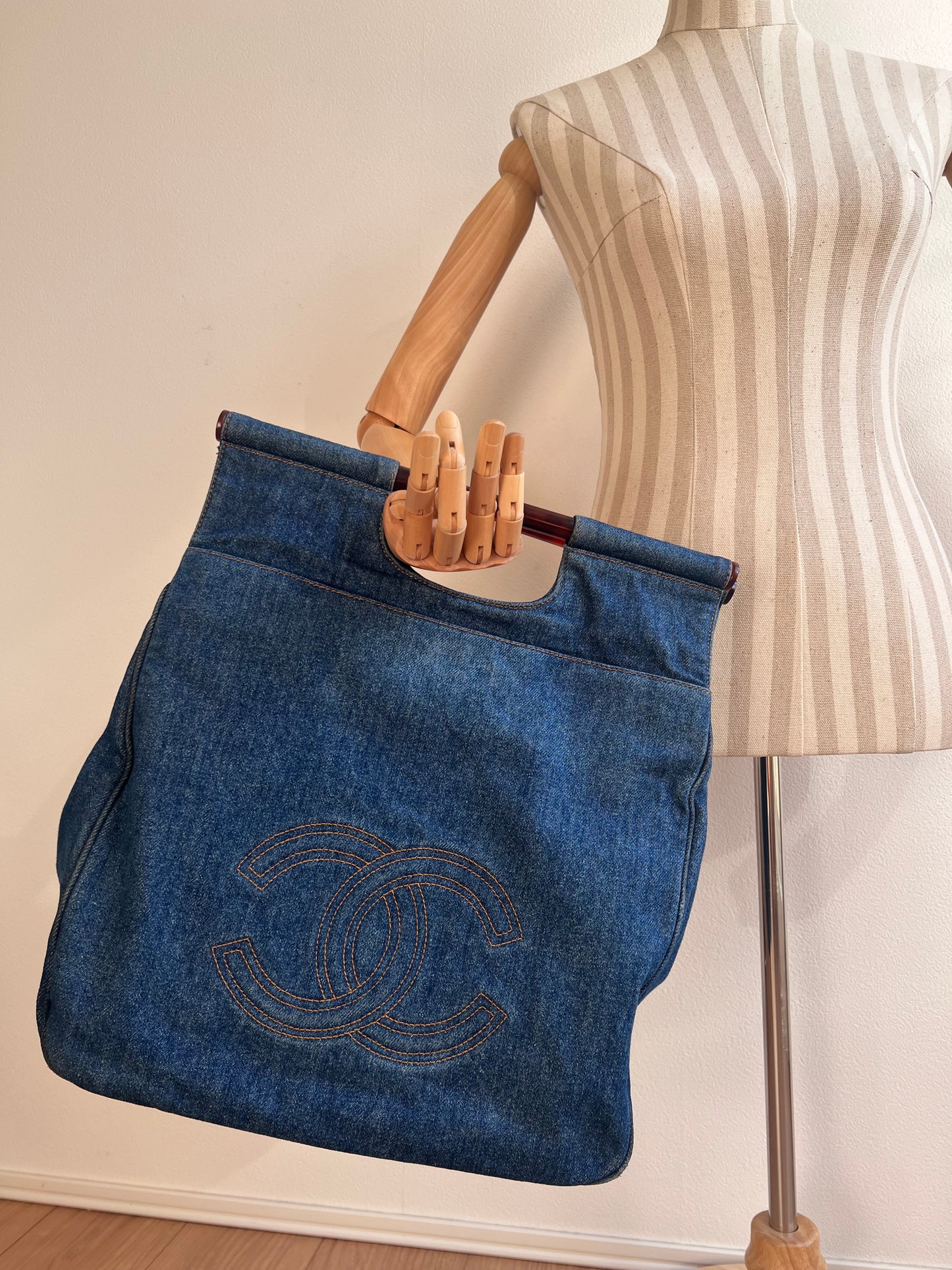 CHANEL Denim Tote Bag