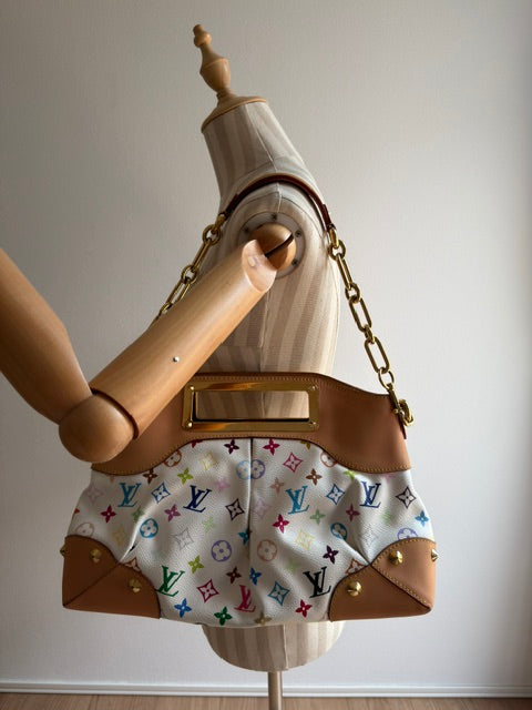 Louis Vuitton White Multicolor Judy MM