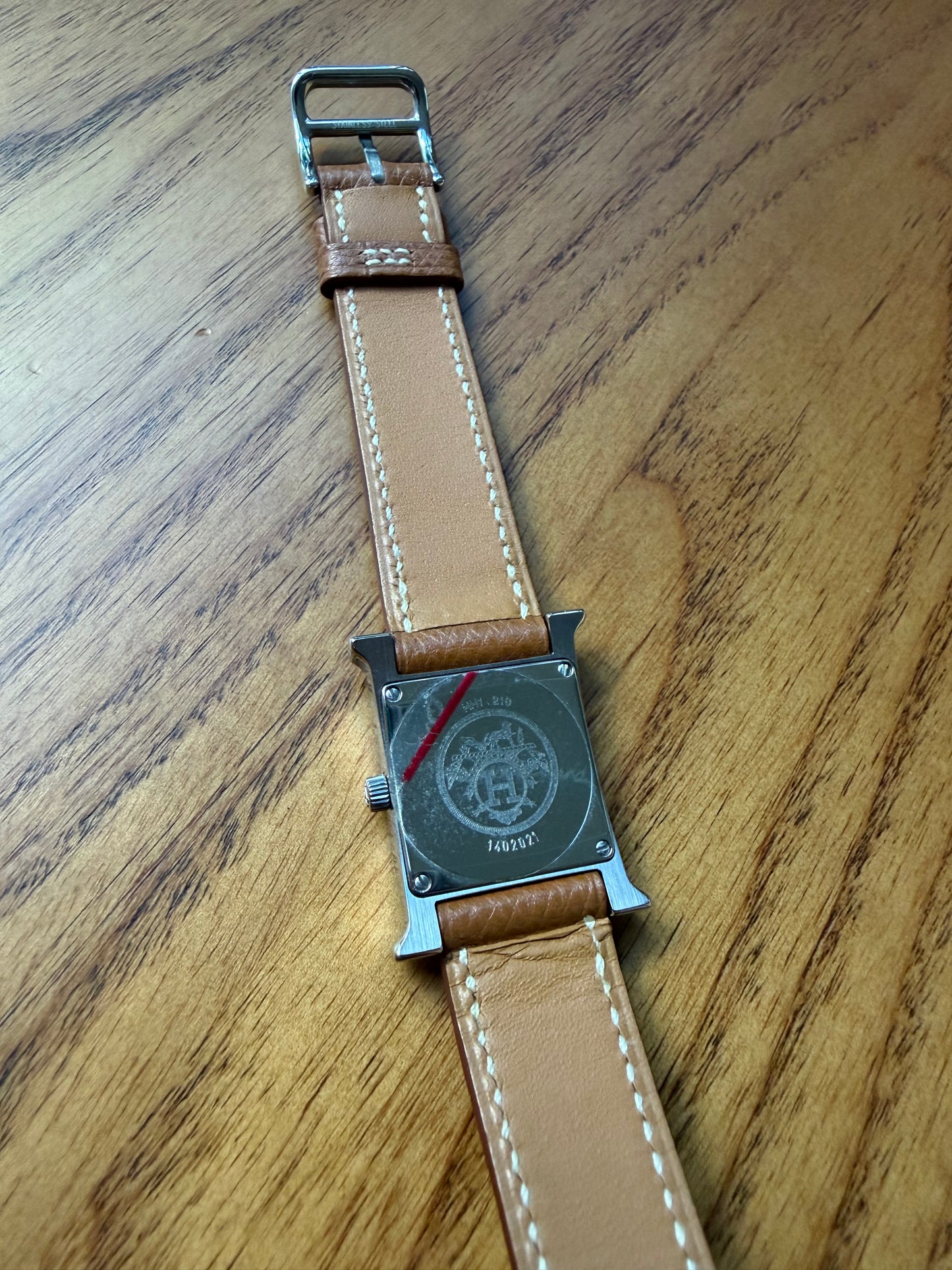 Vintage HERMES H Watch Stainless Steel HH.1.210 QUARTZ Ladies
