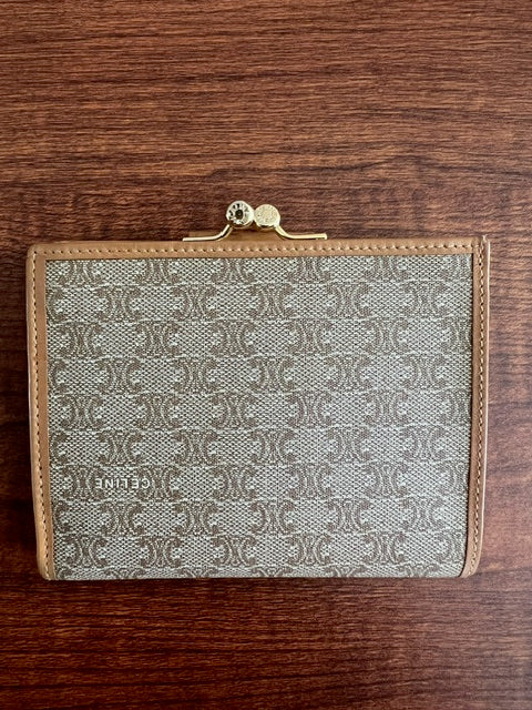 Vintage CELINE Macadam Bifold Wallet and Coin Compartment