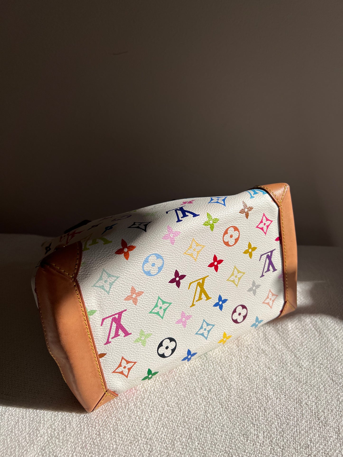 LOUIS VUITTON White Monogram Audra Bag