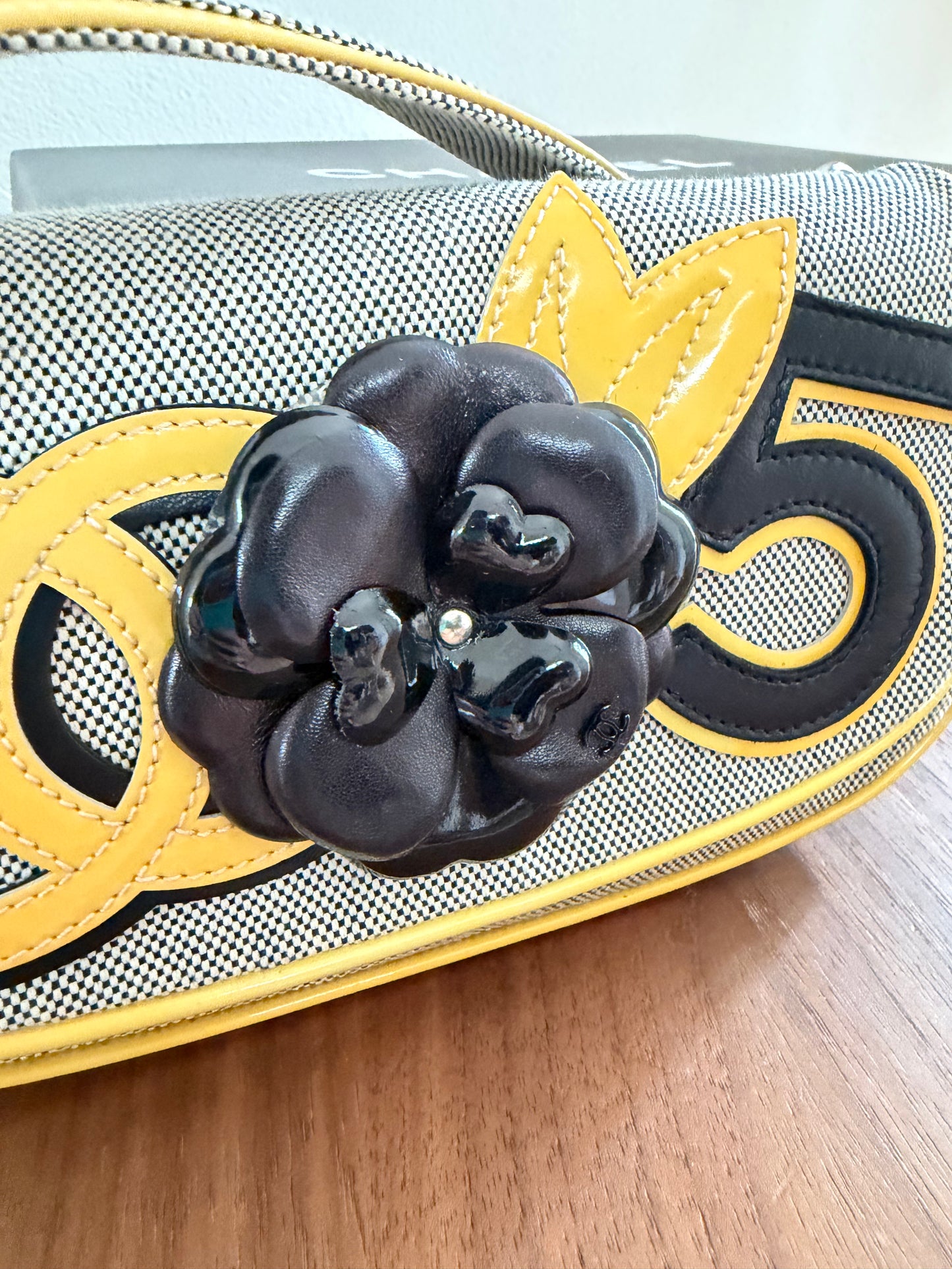CHANEL Canvas CC Camellia No. 5 shoulder bag