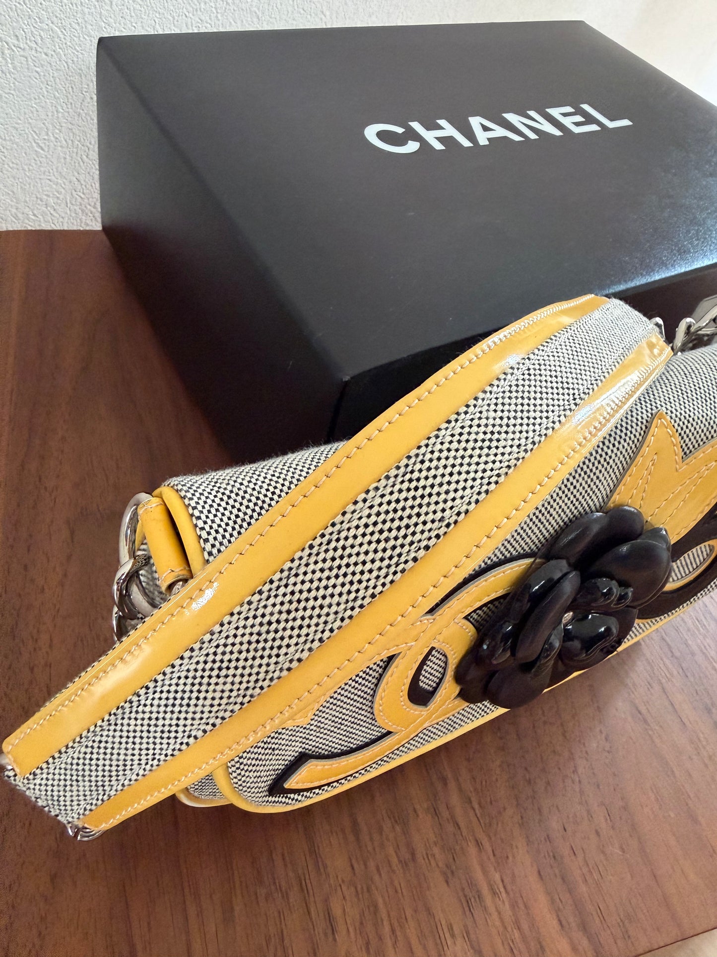 CHANEL Canvas CC Camellia No. 5 shoulder bag